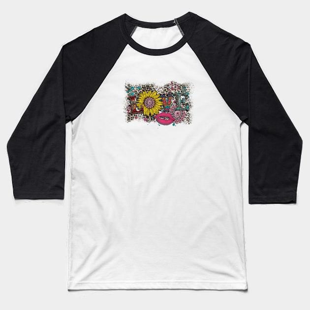 Love sunflower Baseball T-Shirt by DigitalCreativeArt